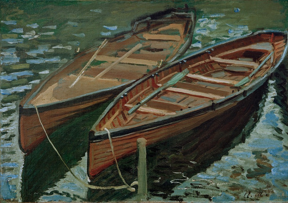Claude Monet, Bateaux (Boot,Kunst,Ruderboot,Impressionismus,Französische Kunst,Schifffahrt)
