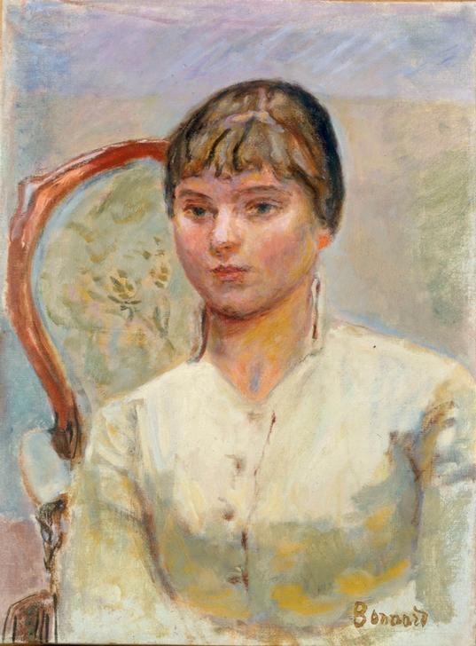 Pierre Bonnard, Jenne femme au fauteuil (Frau,Kunst,Mensch,Portrait,Französische Kunst,Nabis,Junge Frau,Brustbild)