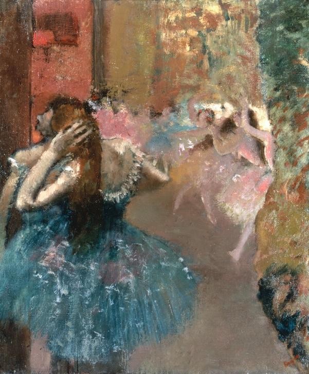 Edgar Degas, Scène de Ballet (Ballett,Frau,Kunst,Musik,Tänzerin,Szene,Tanz,Theater,Impressionismus,Bühne,Französische Kunst,Corps De Ballet)