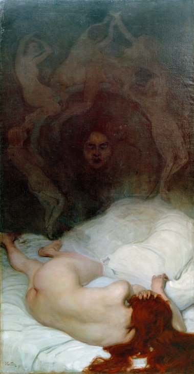 Leo Putz, Vanitas  (Vergänglichkeit, Mensch und Gesellschaft,  Wunschgröße, Impressionismus, Klassische Moderne, Wohnzimmer,)