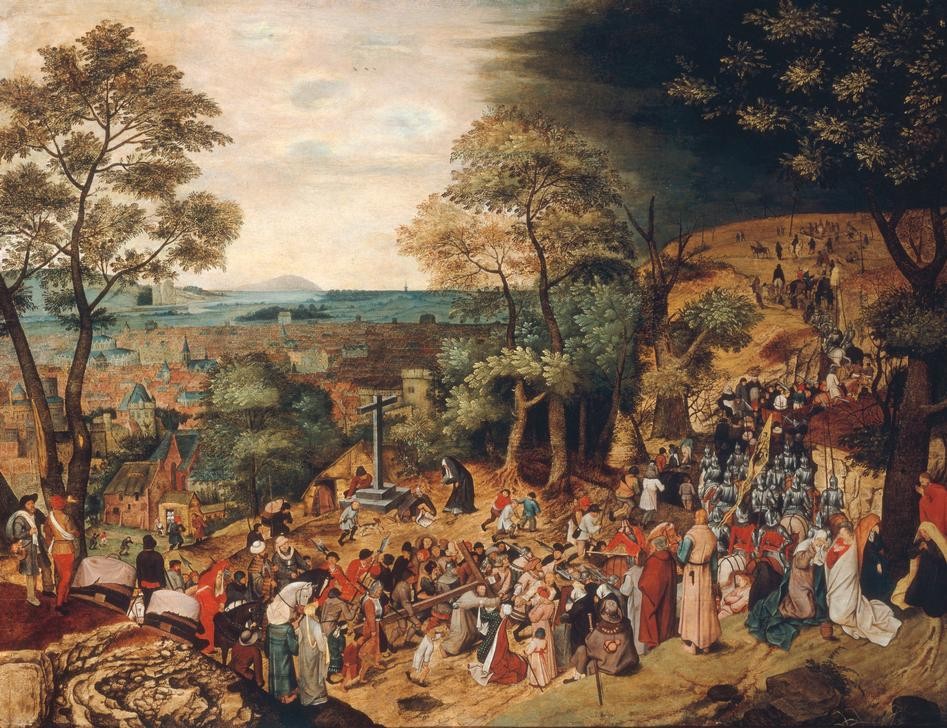 Pieter Brueghel der Jüngere, Kreuztragung (Christentum,Kunst,Landschaft,Religion,Neues Testament,Bibel,Manierismus,Kreuztragung,Niederländische Kunst,Passion Christi)