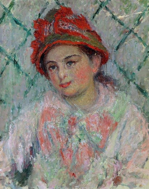 Claude Monet, Blanche Hoschede (Kind,Impressionismus,Hut,Portrait,Kleidung (Allgemein),Kopf,Mütze)