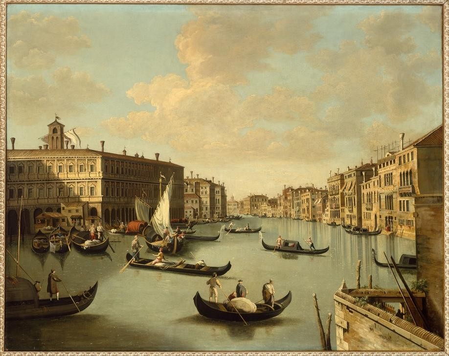 Giovanni Antonio Canaletto, Ansicht des Canal Grande (Geographie,Kanal,Kunst,Gondel,Vedute,Italienische Kunst,Topographie)