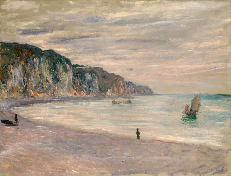 Claude Monet, Les falaises à Pourville (Küste,Kunst,Landschaft,Strand,Meer,Impressionismus,Französische Kunst,Steilküste)