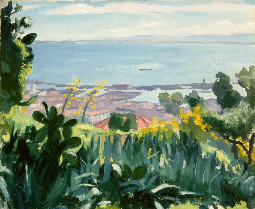 Albert Marquet, Alger – Vue des hauteurs de Mustapha (Geographie,Kunst,Landschaft,Meer,Stadtansicht,Französische Kunst,Topographie)