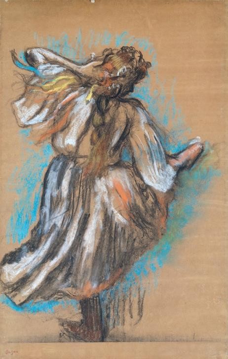 Edgar Degas, Danseuse russe (Tänzerin,Tanz,Volkskunde,Impressionismus,Volkstanz,Französische Kunst)