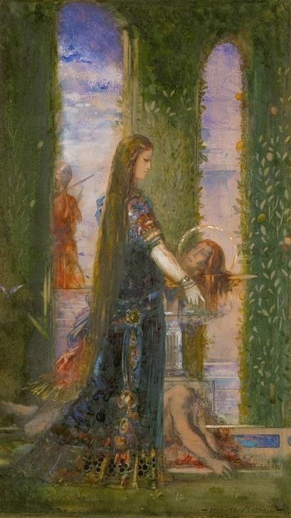 Gustave Moreau, Salome in the garden (Religion, Salome, Kopf des Johannes, Täufer, geköpft, Neues Testament, Wunschgröße, Klassiker, Symbolsimus, Wohnzimmer)