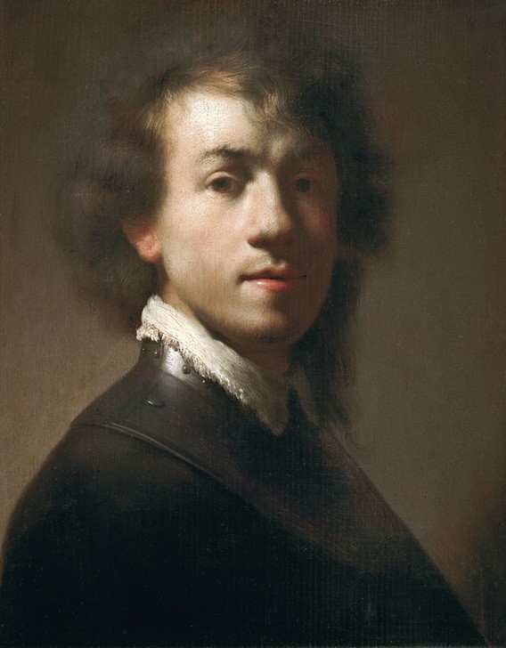 Rembrandt Harmenszoon van Rijn, Jugendliches Selbstbildnis als Krieger (Künstler,Kunst,Maler (Künstler),Mann,Barock,Selbstbildnis,Portrait,Niederländische Kunst,Holländische Kunst,Brustbild,Person,Junger Mann)