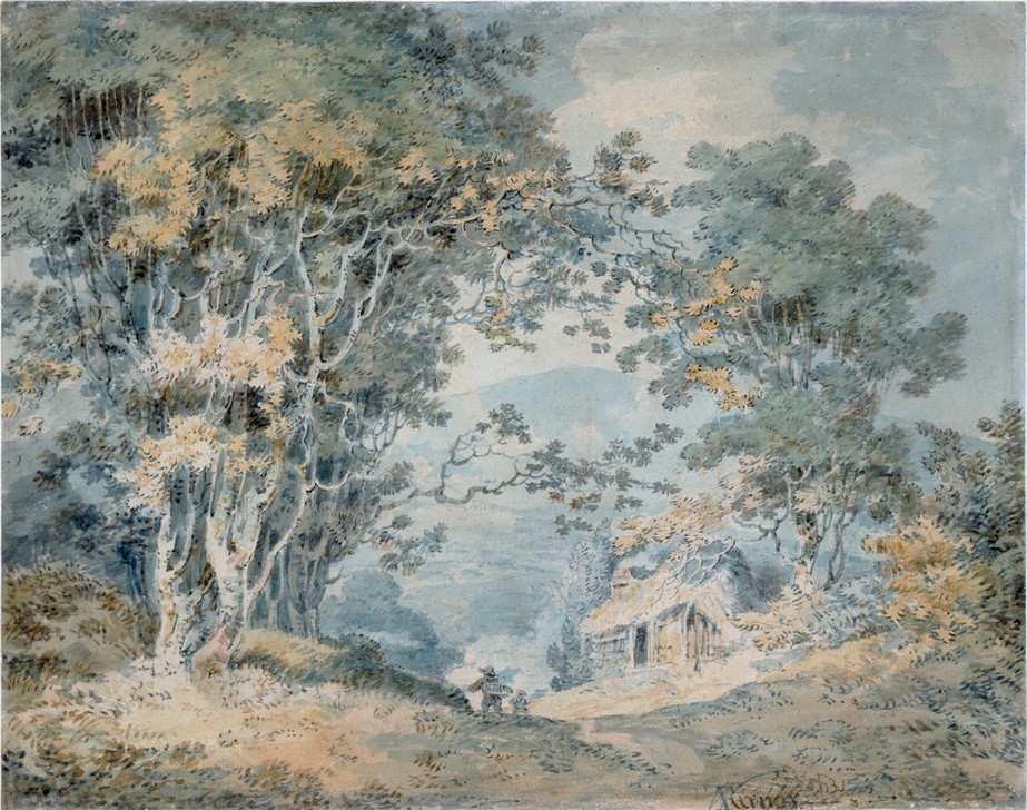 JOSEPH MALLORD WILLIAM TURNER, Rustics on a Country Track at Hindhead, Surrey (Bauer (Landwirt),Kunst,Landschaft,Weg,Englische Kunst,Fussgänger)