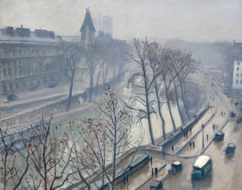 Albert Marquet, Quai des Grands Augustins (Geographie,Kunst,Impressionismus,Fluss,Vedute,Architekturdarstellung,Französische Kunst,Uferstrasse,Stadtlandschaft,Topographie)
