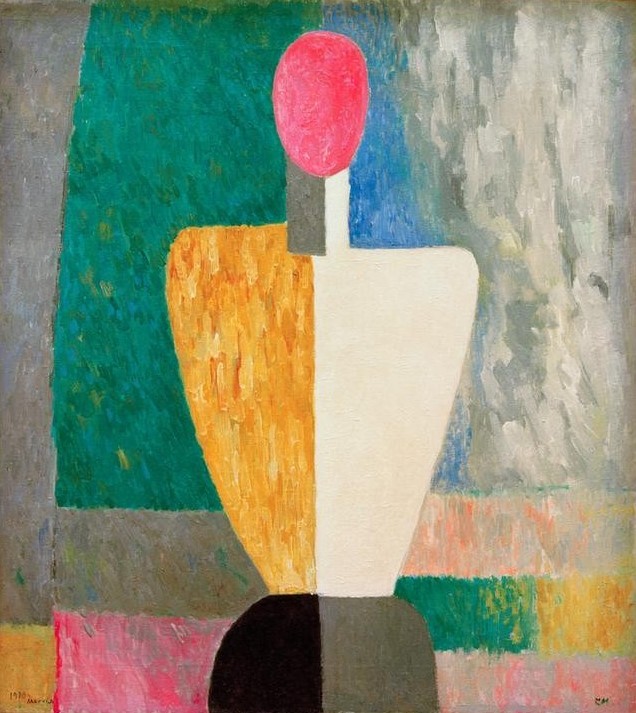 Kasimir Malewitsch, Torso (Figur mit rosa Gesicht) (Frau,Mensch,Sowjetische Kunst,Portrait,Russische Kunst,Ukrainische Kunst,Abstraktion)