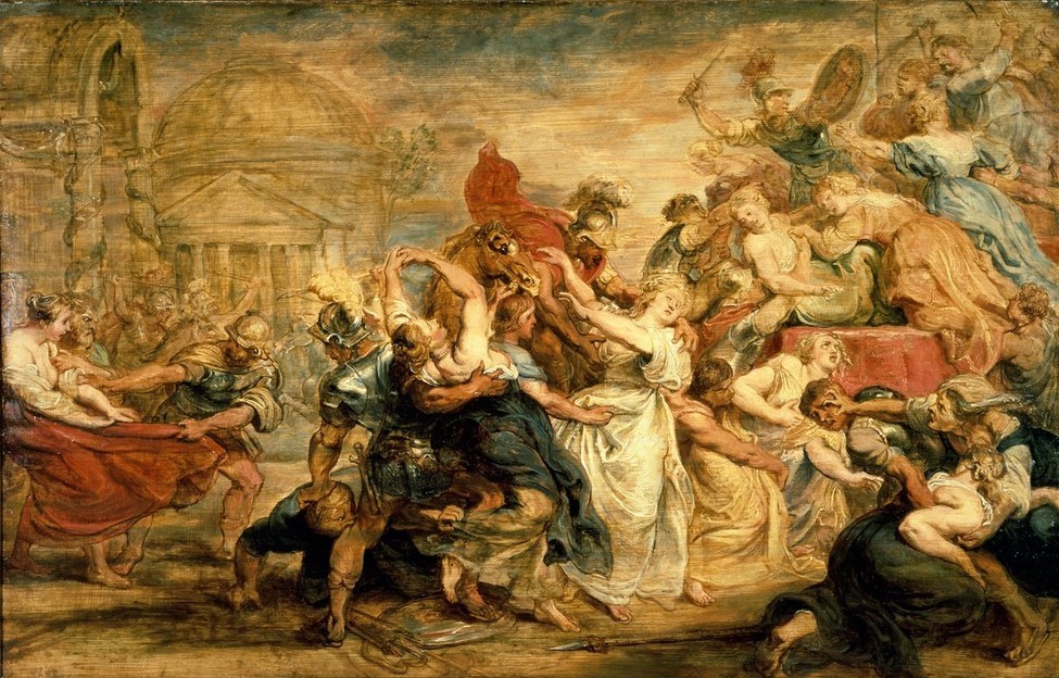 Peter Paul Rubens, Der Raub der Sabinerinnen (Feste,Geschichte,Krieg,Überfall,Entführung,Frauenraub,Vergewaltigung,Sabiner,Gewalt,Raub Der Sabinerinnen,Römisches Reich,Raub)
