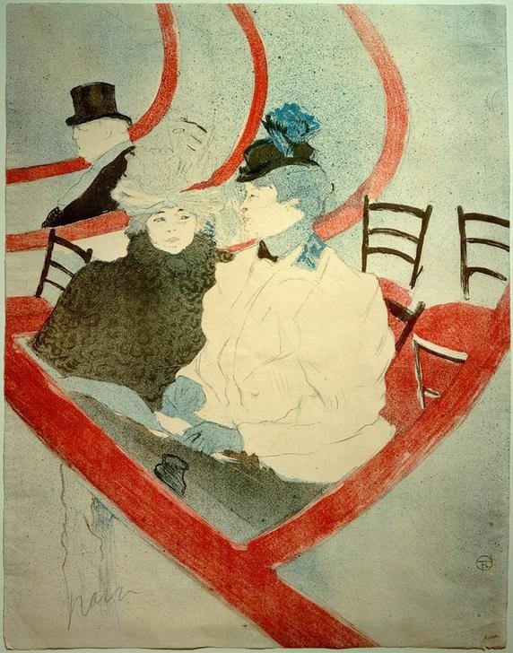 Henri de Toulouse-Lautrec, La grande loge (Jugendstil,Theater,Lesbische Liebe,Homosexualität,Loge (Architektur),Französische Kunst,Publikum,Sexualität,Theaterloge,Belle Epoque,Fin De Siecle,Frauenleben,Zuschauer,Jahrhundertwende,Freundin)