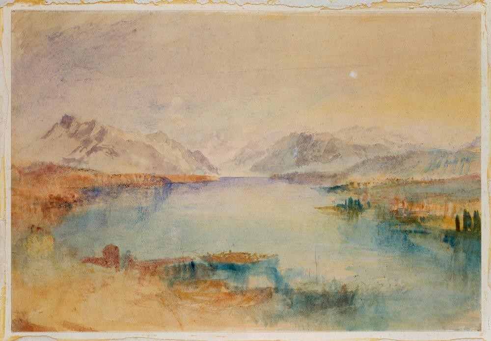 JOSEPH MALLORD WILLIAM TURNER, The Rigi, Lake Lucerne (Gebirge,Kunst,Landschaft,See,Englische Kunst,Romantik)