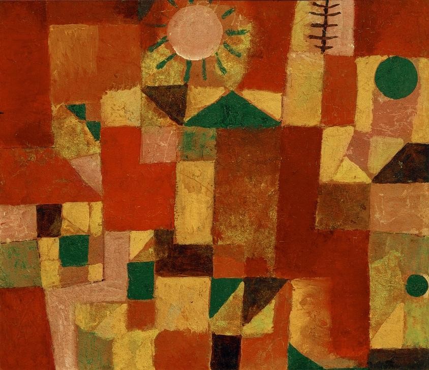 Paul Klee, Sonnengold (Bauhaus,Deutsche Kunst,Kunst,Landschaft,Sonne,Schweizerische Kunst,Abstraktion)