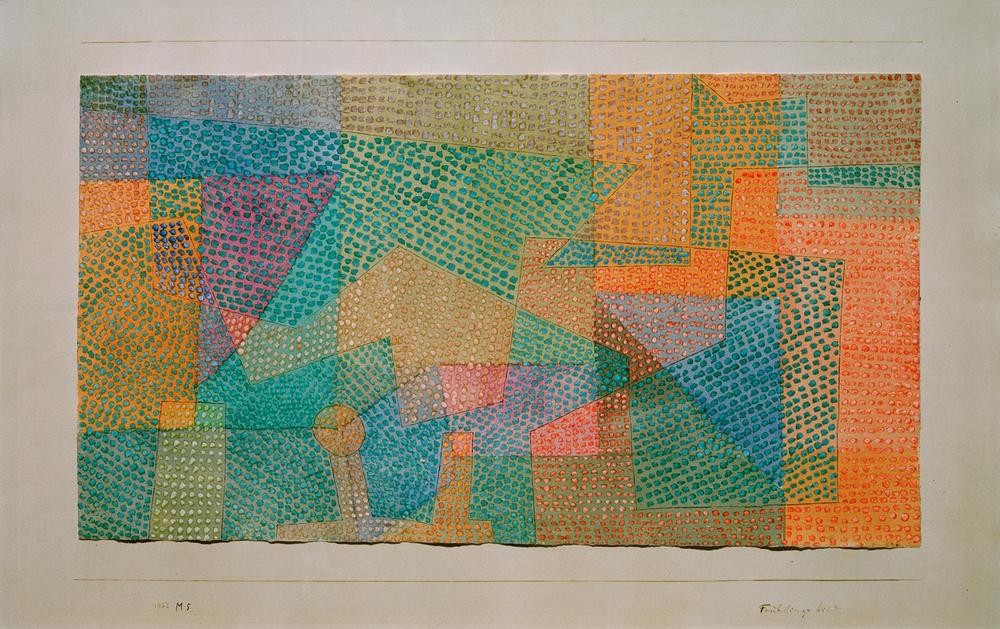 Paul Klee, Frühlingsbild (Bauhaus,Deutsche Kunst,Jahreszeiten,Kunst,Frühling,Abstrakte Kunst,Schweizerische Kunst)