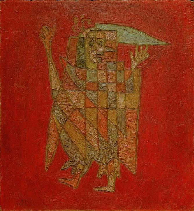 Paul Klee, Allegorische Figurine (Verblassung) (Bauhaus,Deutsche Kunst,Figurine,Kunst,Mann,Theater,Portrait,Clown,Harlekin,Schweizerische Kunst,Ganzfigurig)