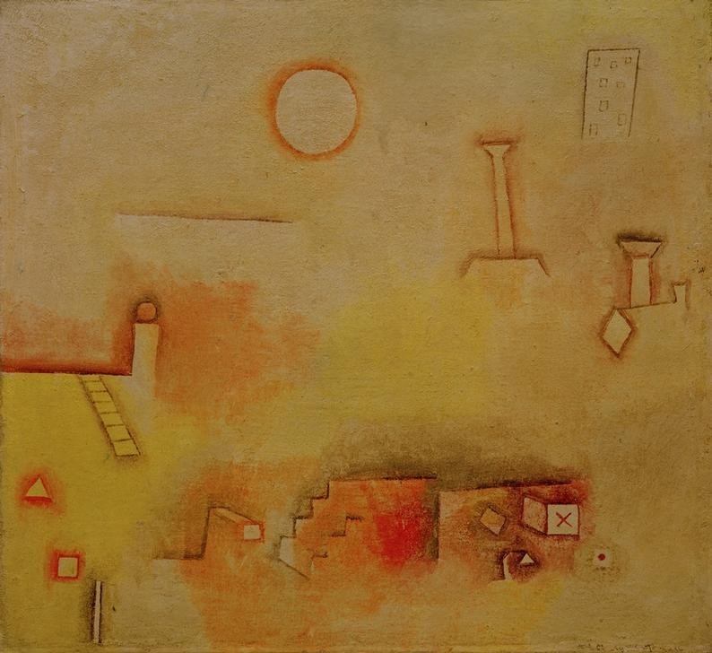 Paul Klee, Reconstruction (Bauhaus,Deutsche Kunst,Kunst,Treppe,Schornstein,Würfel,Schweizerische Kunst,Kreis,Abstraktion)