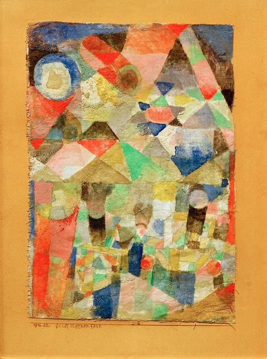 Paul Klee, Schiffsternenfest (Deutsche Kunst,Feste,Kunst,Schiff,Nacht,Schweizerische Kunst,Abstraktion,Schifffahrt)
