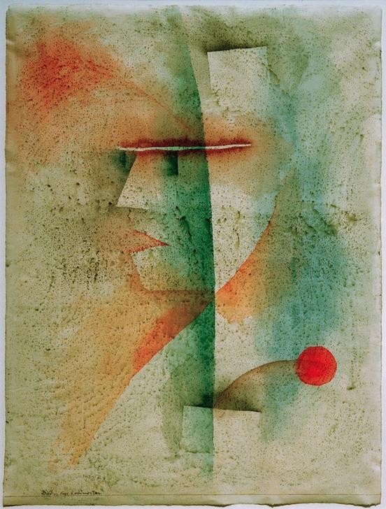 Paul Klee, Bildnis eines Kostümierten (Bauhaus,Deutsche Kunst,Kunst,Mann,Masken- Und Kostümbälle,Mensch,Portrait,Schweizerische Kunst,Profil,Abstraktion)