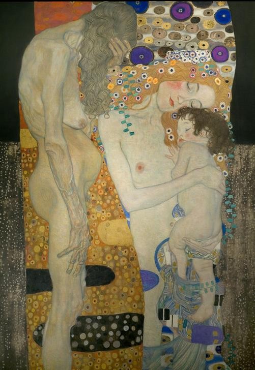 Gustav Klimt, Die drei Lebensalter der Frau  (Mensch und Gesellschaft