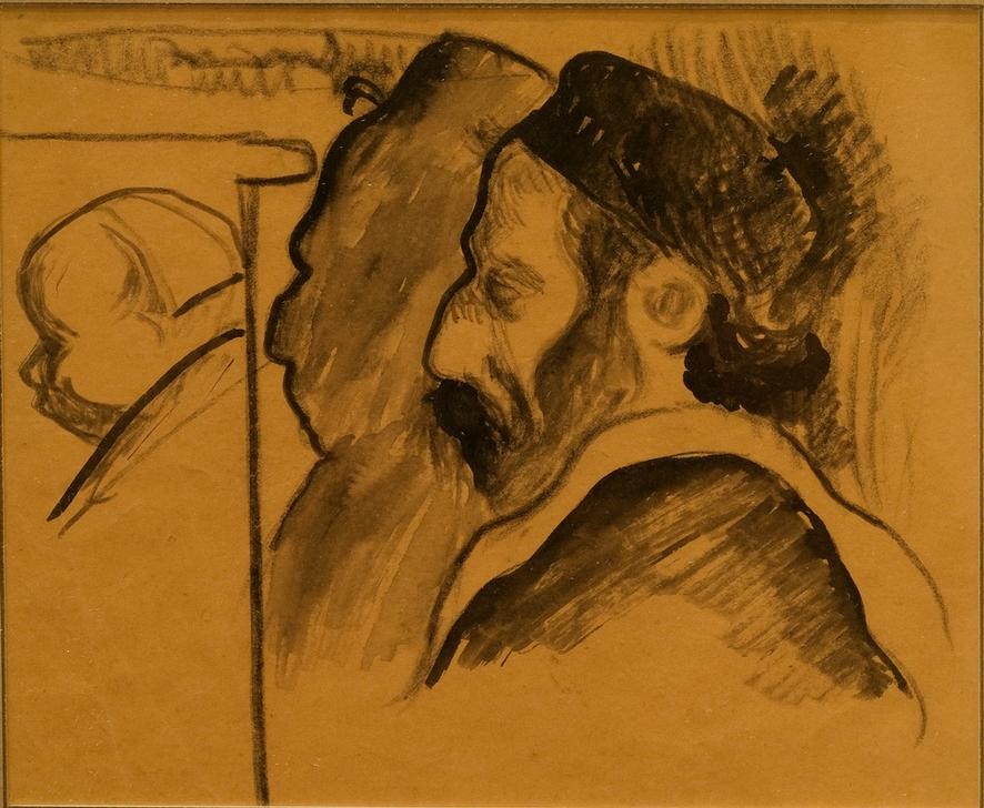 Paul Gauguin, Bildnis Meyer de Haan (Künstler,Kunst,Mann,Portrait,Französische Kunst,Profil,Kopf,Schule Von Pont-Aven,Person)