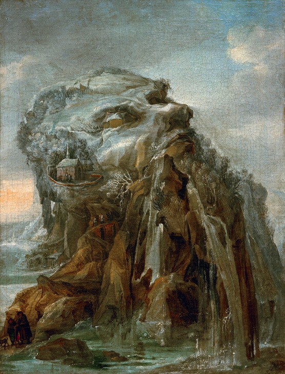 JOOS DE MOMPER, Allegorie des Winters (Gebirge,Jahr Und Kalender,Jahreszeiten,Kunst,Landschaft,Winter,Allegorie,Manierismus,Vexierbild,Niederländische Kunst,Anthropomorphismus,Berggeist,Berg,Elementargeister,Personifizierung)
