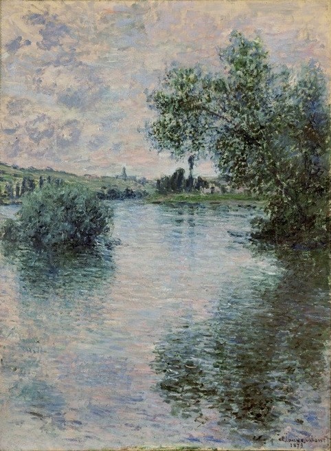 Claude Monet, La Seine a Vétheuil (Gewässer,Kunst,Landschaft,Impressionismus,Fluss,Französische Kunst)