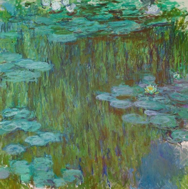 Claude Monet, Nympheas a Giverny (Park,Impressionismus,Blume,Wasserlilie,Garten)