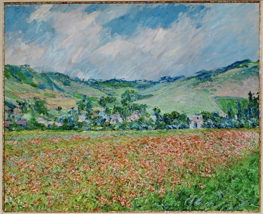 Claude Monet, Mohnfeld (Landschaft,Impressionismus,Mohn,Wiese,Französische Kunst,Blume)