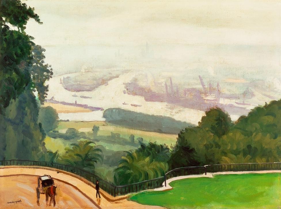 Albert Marquet, Le Port de Rouen (Geographie,Hafen,Kunst,Schiff,Fluss,Stadtansicht,Französische Kunst,Stadtlandschaft,Topographie)