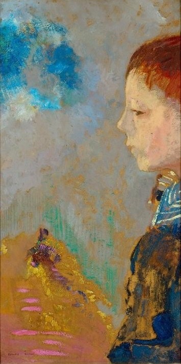 Odilon Redon, Portrait d’Arï Redon au col marin (Kind,Kunst,Mensch,Symbolismus,Portrait,Französische Kunst,Knabe,Profil,Sohn Von Berühmten)