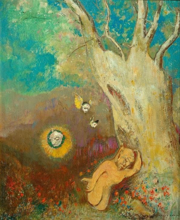 Odilon Redon, Sommeil de Caliban (Kunst,Literatur,Theater,Traum,Symbolismus,Französische Kunst,Schauspiel,Schlafen (Schlaf),Schlafen (Im Freien))