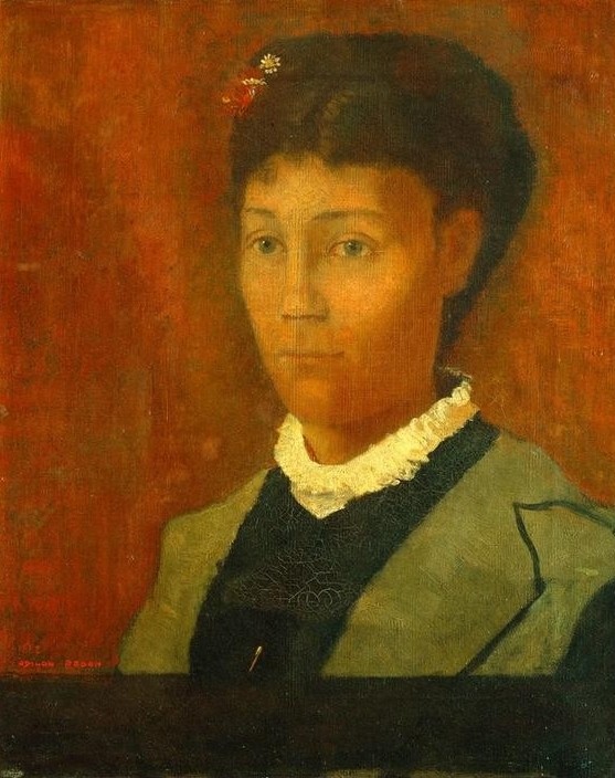 Odilon Redon, Madame Odilon Redon (Frau,Kunst,Symbolismus,Ehefrau Von Berühmten,Portrait,Künstlerfrau,Französische Kunst,Kopf,Brustbild)