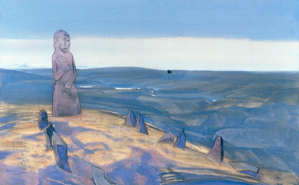Nikolai Konstantinowitsch Roerich, Der Wächter des Kelches (Kunst,Landschaft,Völkerkunde,Russische Kunst,Skulptur Im Bild)