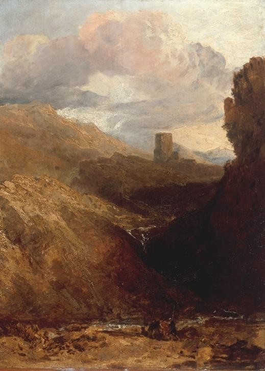 JOSEPH MALLORD WILLIAM TURNER, Dolbadarn Castle (Burg (Bauwerk),Kunst,Landschaft,Vedute,Englische Kunst,Romantik)