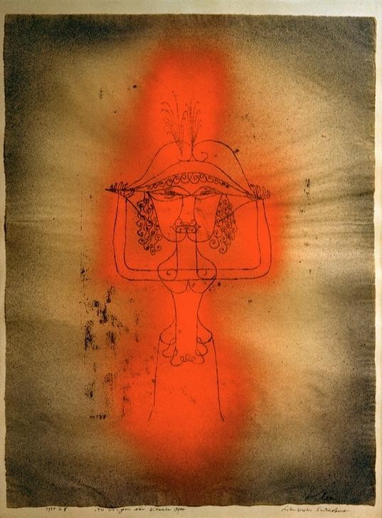 Paul Klee, Die Sängerin der komischen Oper (Deutsche Kunst,Frau,Gesang,Kunst,Musik,Sängerin,Abstrakte Kunst,Schweizerische Kunst,Abstraktion)