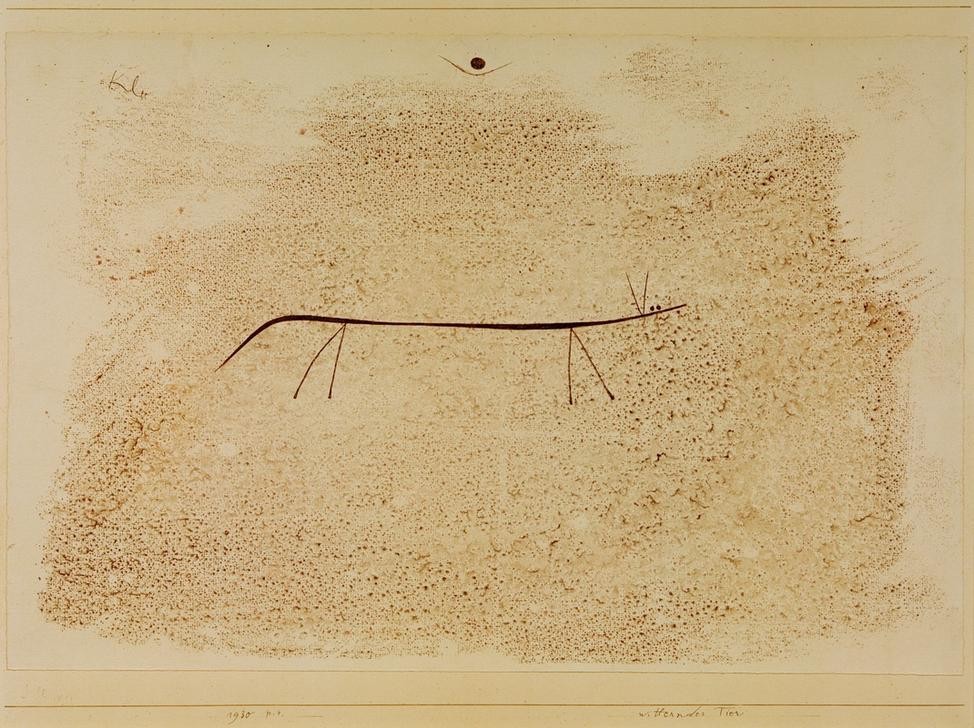 Paul Klee, Witterndes Tier (Bauhaus,Deutsche Kunst,Kunst,Abstrakte Kunst,Schweizerische Kunst,Tier,Abstraktion)