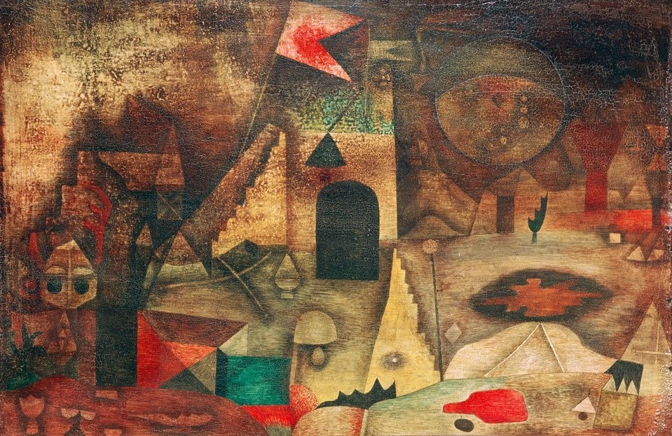 Paul Klee, Romantischer Park (Bauhaus,Deutsche Kunst,Garten Und Park,Kunst,Landschaft,Park,Abstrakte Kunst,Schweizerische Kunst,Abstraktion)