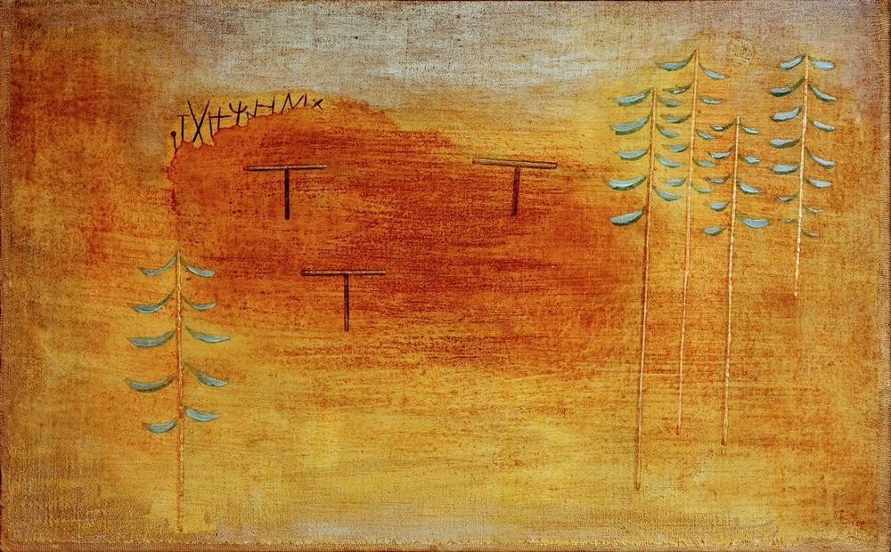 Paul Klee, Ort der Verabredung (Bauhaus,Deutsche Kunst,Kunst,Landschaft,Baum,Abstrakte Kunst,Schweizerische Kunst,Abstraktion)