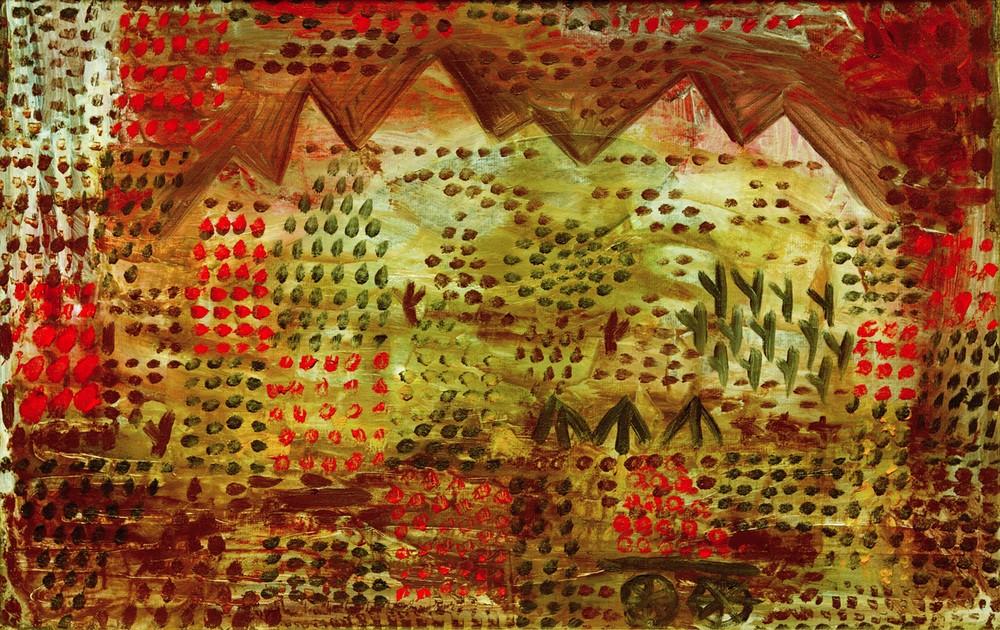 Paul Klee, Ohne Titel (Bauhaus,Deutsche Kunst,Kunst,Abstrakte Kunst,Schweizerische Kunst,Braun,Abstraktion,Gepunktet)