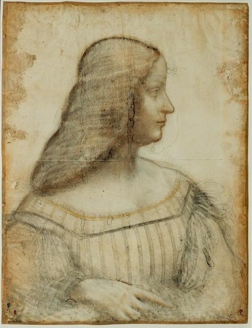 Leonardo da Vinci, Isabella d’Este (Frau,Kunst,Renaissance,Herzogin,Portrait,Italienische Kunst,Profil,Kopf,Halbfigur,Person,Hochrenaissance)