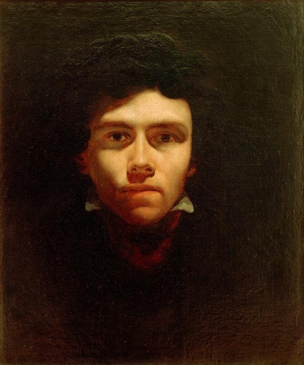 Eugene Delacroix, Portrait de Delacroix (Künstler,Kunst,Maler (Künstler),Mann,Selbstbildnis,Portrait,Helldunkel,Französische Kunst,Kopf,Romantik,Person)