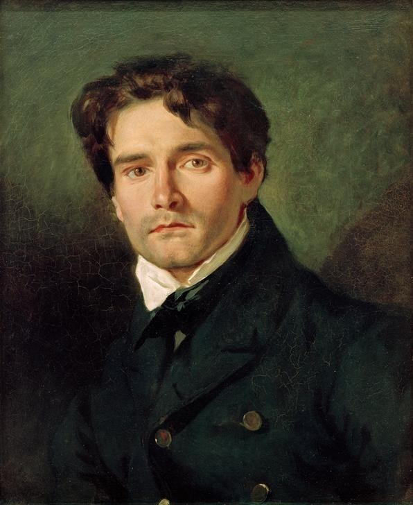 Eugene Delacroix, Portrait de Léon Riesener (Künstler,Kunst,Maler (Künstler),Mann,Portrait,Französische Kunst,Romantik,Brustbild,Person,Junger Mann)