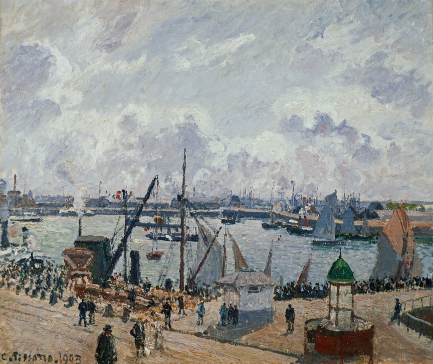 Unbekannt, Le Havre (Hafen, Schiffe, Frankreich, Impressionismus, Fluss, Seine, Ärmelkanal, Alltagsszene, Klassiker, Wohnzimmer, Wunschgröße)