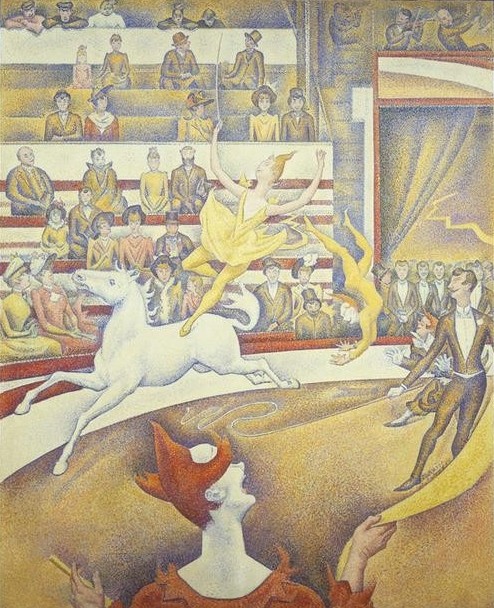 Georges Seurat, The Circus (Kunst,Pferd (Tier),Zirkus (Theater),Tag,Publikum,Aufführung)