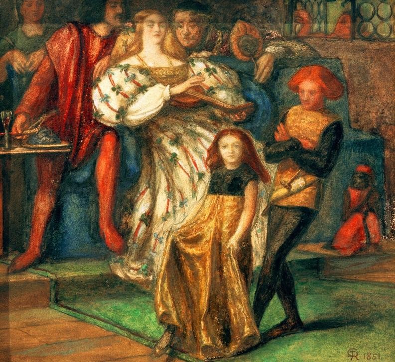 Dante Gabriel Rossetti, Borgia (Familie,Gesellschaftstanz,Geschichte,Kind,Mädchen,Tanz,Vater Und Tochter,Präraffaeliten,Englische Kunst,Knabe,Historienmalerei,Dekadenz,Kind In Erwachsenenrolle,Zuschauer,Tanzpaar,Vorführung)