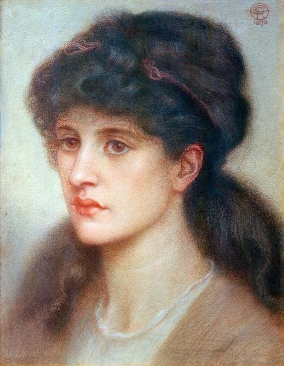 Dante Gabriel Rossetti, Maria Zambaco (Frau,Mensch,Modell,Portrait,Präraffaeliten,Englische Kunst,Brustbild)