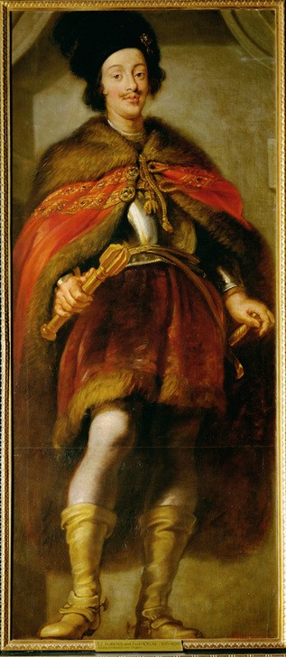 Peter Paul Rubens, Ferdinand III. (Geschichte,Jugend (Lebensalter),Kaiser,König,Krieg,Mann,Pelz,Reformation,Dreissigjähriger Krieg,Bart,Barock,Schnurrbart,Portrait,Zepter,Pelzmantel,Stiefel,Niederländische Kunst,Pelzmütze,Person,Junger Mann)