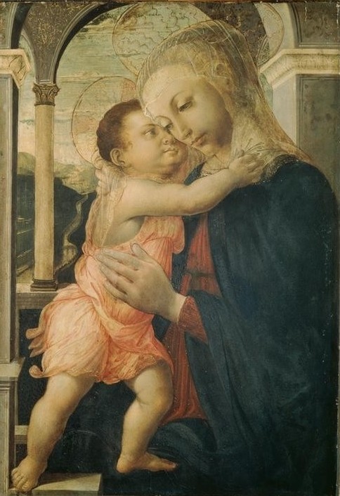 Sandro Botticelli, Maria mit Kind (Neues Tesament, Maria, Jesuskind, Christus, Religion, Renaissance, Klassiker, Schlafzimmer, Wohnzimmer, Wunschgröße, bunt)